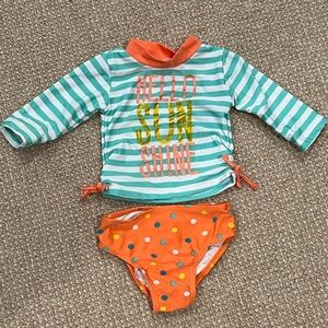 CandleSticks Baby Girl Swimsuit Set 12M NWOT